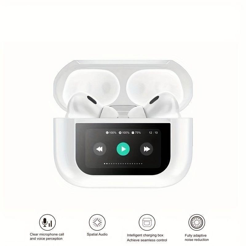 ANC/ENC Wireless Earbuds with Noise Cancellation & LED Display Charging Case – Premium Sound & Comfort