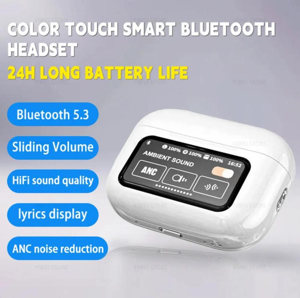 ANC/ENC Wireless Earbuds with Noise Cancellation & LED Display Charging Case – Premium Sound & Comfort
